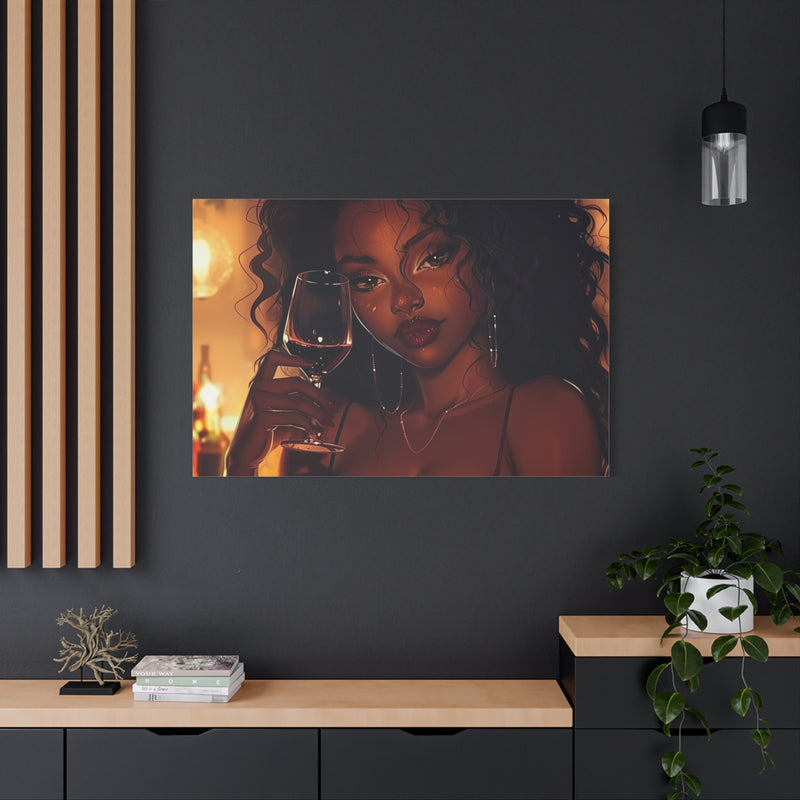 Sipping while Slaying - Stretched, 1.25" Matte Canvas