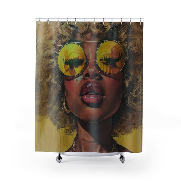 Golden Locs - Shower Curtains